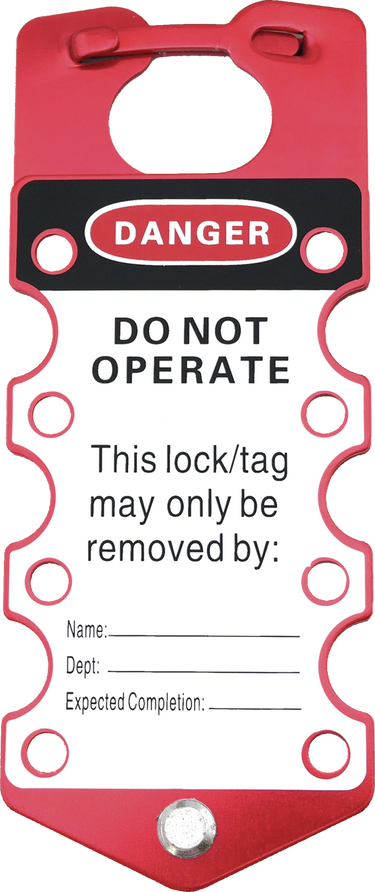 ABUS Aluminum Do Not Operate Hasp (English/Spanish) – Lockout/Tagout