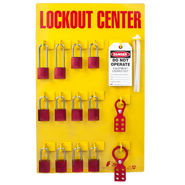 ZING 2728 Lockout Tagout Station - 12 Aluminum Padlocks – Lockout/Tagout