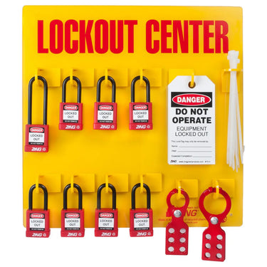 ZING 7114 8-Padlock Lockout Station – Lockout/Tagout