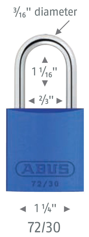 ABUS 72/30 Aluminum Safety Padlock – Lockout/Tagout