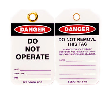 ZING Lockout Tags, Do Not Operate, 10/pk – Lockout/Tagout