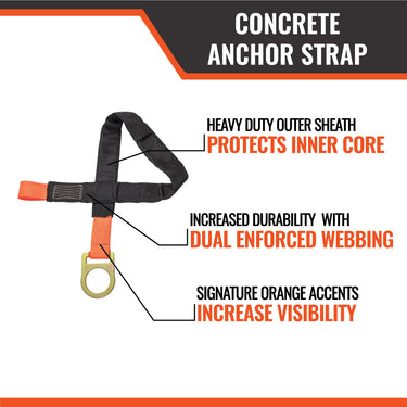 Malta Dynamics Concrete Anchor Strap with D-Ring – Fall Protection