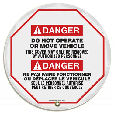 Bilingual Steering Wheel Message Cover – Lockout/Tagout