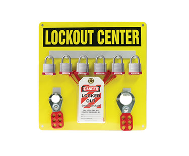 Aluminum Hanger Board: 6-Padlock Board Kit – Lockout/Tagout