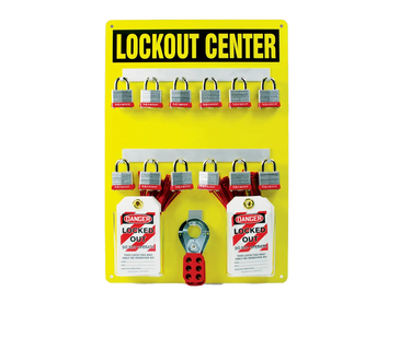Lockout Center Aluminum Hanger Boards: 12-Padlock Board – Lockout/Tagout