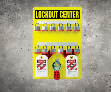 Lockout Center Aluminum Hanger Boards: 12-Padlock Board – Lockout/Tagout