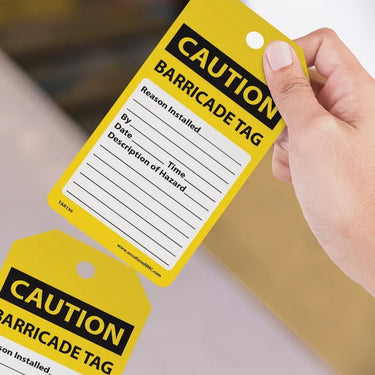 OSHA Caution Tags By-The-Roll: Barricade Tag – Lockout/Tagout