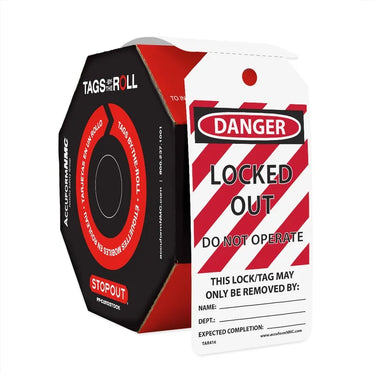 OSHA Danger Tags By-The-Roll: Locked Out Do Not Operate – Lockout/Tagout