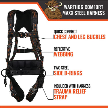 Malta Dynamics Warthog Comfort MAXX Steel Harness – Fall Protection