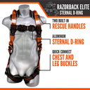 Malta Dynamics Razorback Elite Sternal D-Ring Harness – Fall Protection