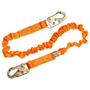 Malta Dynamics 6' Single Leg External Shock Absorbing Lanyard with 2 Steel Snap Hooks – Fall Protection