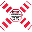 OSHA Danger Flanged Pipe Barrier Kit: Confined Space - Permit Required - Do Not Enter – Lockout/Tagout