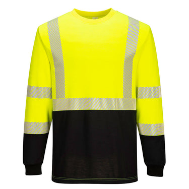 Portwest FR709 Class 3 Black Bottom FR Long Sleeve T-Shirt – Apparel