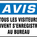 OSHA Notice Safety Sign: All Visitors Must Register At Office – Signs & Labels
