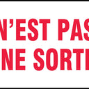 Safety Sign: Not An Exit (Red on White) – Signs & Labels