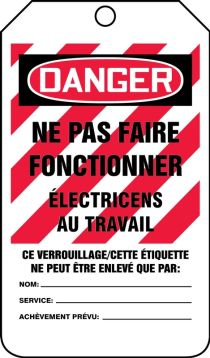 Danger: Do Not Operate Lockout Tags – Lockout/Tagout