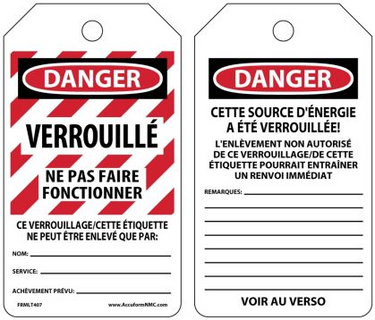 OSHA Danger Safety Tags: Locked Out - Do Not Operate – Lockout/Tagout