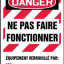 OSHA Danger Lockout Tag: Do Not Operate - Equipment Locked Out By – Lockout/Tagout