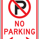 Parking Sign: No Parking (Symbol with Arrows) – Signs & Labels
