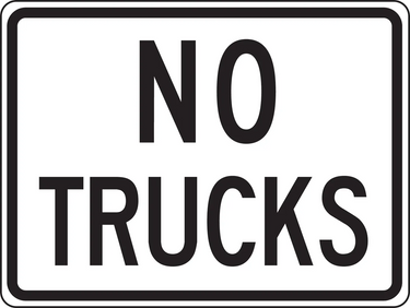 Facility Traffic Sign: No Trucks – Signs & Labels