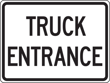 Facility Traffic Sign: Truck Entrance – Signs & Labels