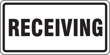 Facility Traffic Sign: Receiving – Signs & Labels
