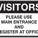 Facility Traffic Sign: Visitors – Signs & Labels