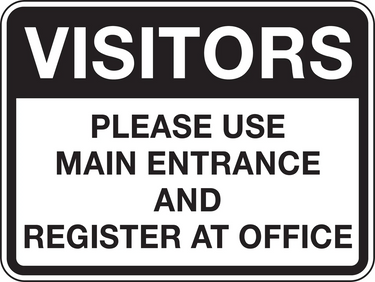Facility Traffic Sign: Visitors – Signs & Labels
