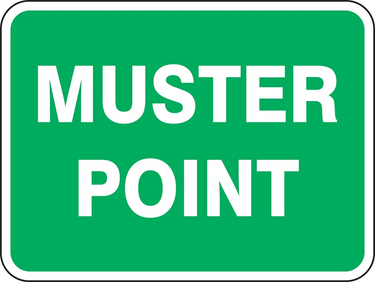 Safety Sign: Muster Point – Signs & Labels