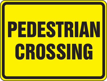 Bicycle & Pedestrian Sign: Pedestrian Crossing – Signs & Labels