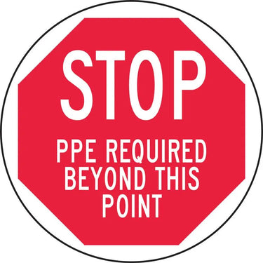 LED Sign Projector Lens: Stop PPE Required Beyond This Point – Signs & Labels