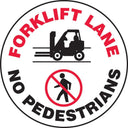 LED Sign Projector Lens: Forklift Lane No Pedestrians – Signs & Labels
