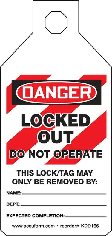 Tab Tag: Lockout Out - 25 Pack – Lockout/Tagout