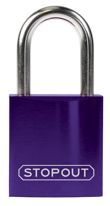 Compact Anodized Aluminum Padlock – Lockout/Tagout
