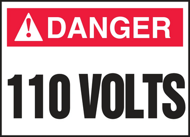 ANSI ISO Safety Signs: 110 Volts – Signs & Labels