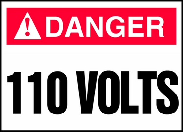 ANSI ISO Safety Signs: 110 Volts – Signs & Labels