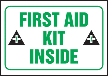 Safety Label: First Aid Kit Inside – Signs & Labels