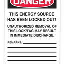 OSHA Danger Tags By-The-Roll: Do Not Operate (Maintenance Department) – Lockout/Tagout