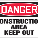 OSHA Danger Safety Sign: Construction Area - Keep Out (Large) – Signs & Labels