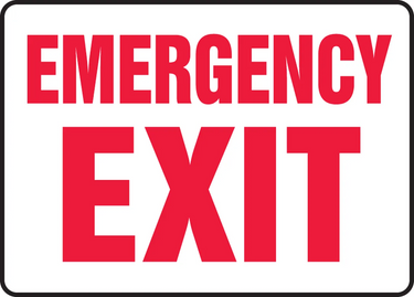 Safety Sign: Emergency Exit – Signs & Labels