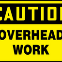 OSHA Caution Safety Sign: Overhead Work – Signs & Labels