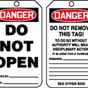 OSHA Danger Safety Tag: Do Not Open – Lockout/Tagout