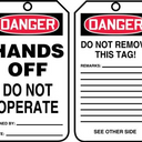 OSHA Danger Safety Tag: Hands Off - Do Not Operate – Lockout/Tagout