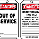 Jumbo OSHA Danger Safety Tag: Out Of Service – Lockout/Tagout
