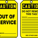 OSHA Caution Safety Tag: Out Of Service – Lockout/Tagout