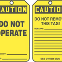 Jumbo OSHA Caution Safety Tag: Do Not Operate – Lockout/Tagout