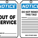 OSHA Notice Safety Tag: Out Of Service – Lockout/Tagout