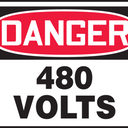 OSHA Danger Safety Sign: 480 Volts – Signs & Labels