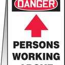OSHA Danger Folding Floor Sign: Persons Working Above – Signs & Labels
