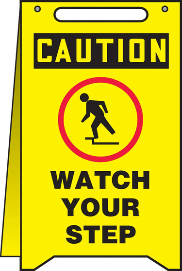 OSHA Caution Folding Floor Sign: Watch Your Step – Signs & Labels